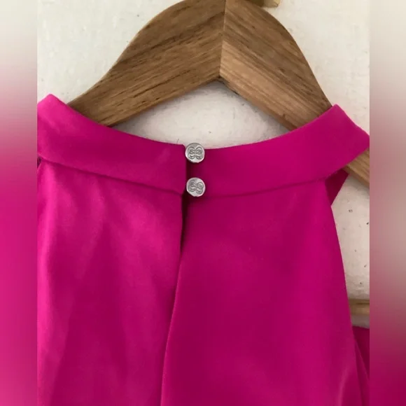 Cece bright pink shift dress bow neck size 6 - Picture 5 of 7